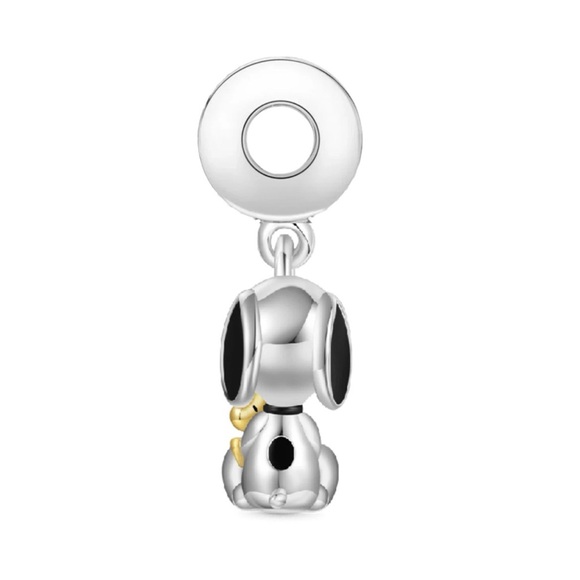 Peanuts SNOOPY & WOODSTOCK Sterling Silver S925 Dangle Charm with Gift Box NEW - Picture 2 of 9